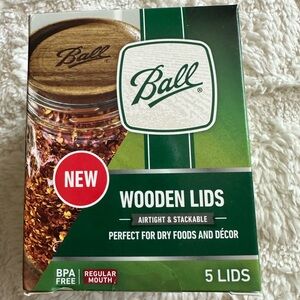 Ball Wooden Lids 5pc